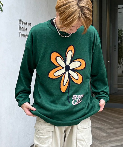 【STAYGOLD】フラワーモチーフ クルーニット / Flower Motif Crew Knit（ニット/セーター）｜STAY GOLD（ステイゴールド） mdprevattcaulkingandwaterproofing.com