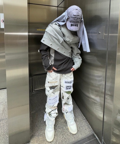 MODITEC(モディテック)の「【MODITEC】M geometric Walv grid long sleeves(Tシャツ/カットソー・メンズ・ブラック/ネイビー・M/L)」の10枚目の写真