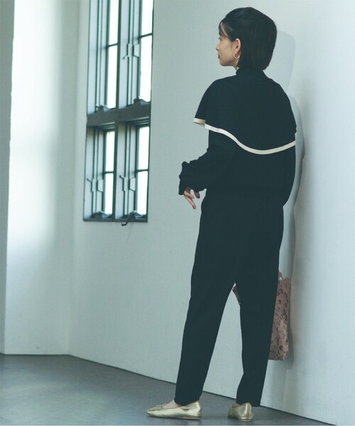 OPAQUE.CLIP（オペークドットクリップ）の「◆≪SS-LLsize≫ 裏起毛 イージーテーパードパンツ/ネオサーモ【蓄熱素材/洗濯機洗い可】（その他パンツ・レディース・グレー/ブルー/ブラック/オフホワイト・40/34/36/42/38）」の17枚目の写真