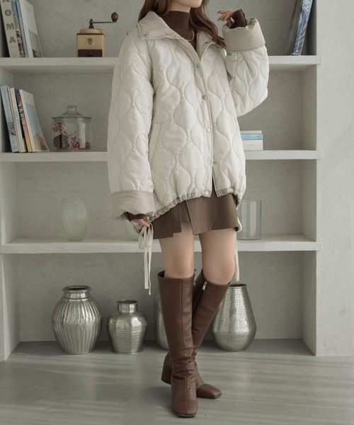 【セール】リバーシブルキルティングジャケット／【WEB/EC限定商品】（ブルゾン）｜Ambre Neige（アンブルネージュ）