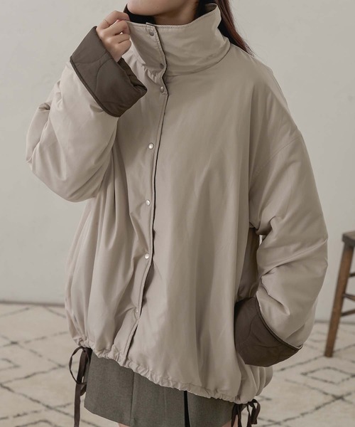 【セール】リバーシブルキルティングジャケット／【WEB/EC限定商品】（ブルゾン）｜Ambre Neige（アンブルネージュ）