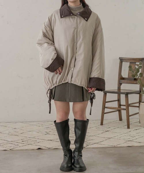 【セール】リバーシブルキルティングジャケット／【WEB/EC限定商品】（ブルゾン）｜Ambre Neige（アンブルネージュ）