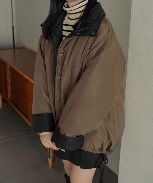 【セール】リバーシブルキルティングジャケット／【WEB/EC限定商品】（ブルゾン）｜Ambre Neige（アンブルネージュ）