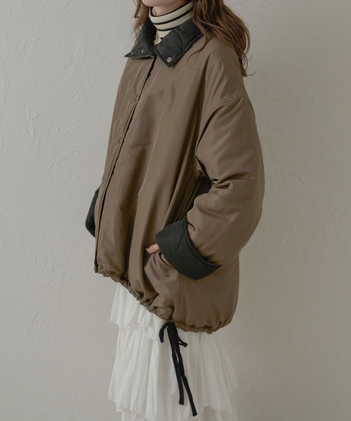 【セール】リバーシブルキルティングジャケット／【WEB/EC限定商品】（ブルゾン）｜Ambre Neige（アンブルネージュ）