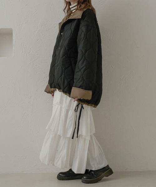 【セール】リバーシブルキルティングジャケット／【WEB/EC限定商品】（ブルゾン）｜Ambre Neige（アンブルネージュ）