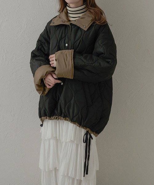 【セール】リバーシブルキルティングジャケット／【WEB/EC限定商品】（ブルゾン）｜Ambre Neige（アンブルネージュ）
