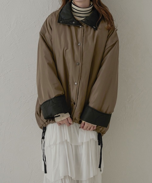 【セール】リバーシブルキルティングジャケット／【WEB/EC限定商品】（ブルゾン）｜Ambre Neige（アンブルネージュ）