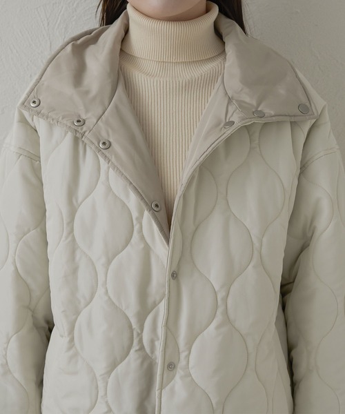 【セール】リバーシブルキルティングジャケット／【WEB/EC限定商品】（ブルゾン）｜Ambre Neige（アンブルネージュ）