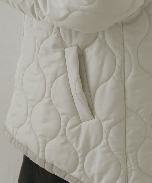 【セール】リバーシブルキルティングジャケット／【WEB/EC限定商品】（ブルゾン）｜Ambre Neige（アンブルネージュ）