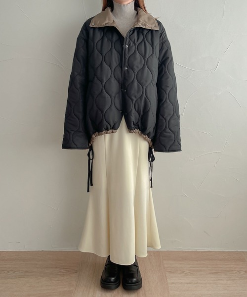 【セール】リバーシブルキルティングジャケット／【WEB/EC限定商品】（ブルゾン）｜Ambre Neige（アンブルネージュ）