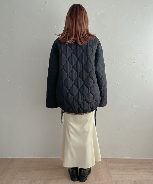 【セール】リバーシブルキルティングジャケット／【WEB/EC限定商品】（ブルゾン）｜Ambre Neige（アンブルネージュ）