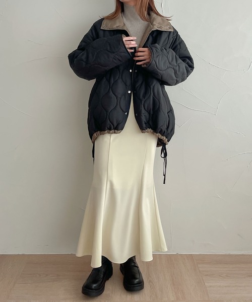 【セール】リバーシブルキルティングジャケット／【WEB/EC限定商品】（ブルゾン）｜Ambre Neige（アンブルネージュ）