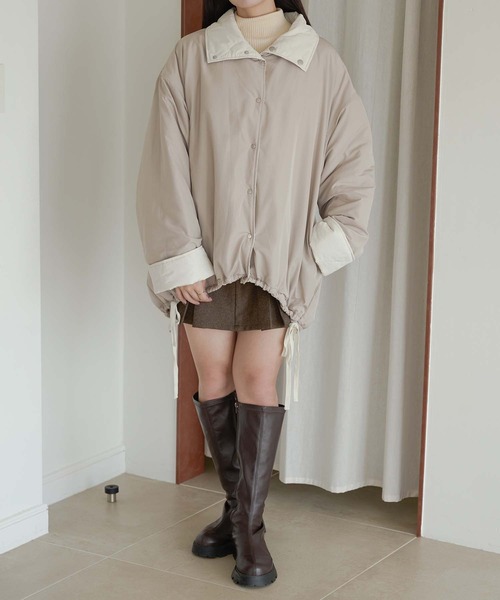 【セール】リバーシブルキルティングジャケット／【WEB/EC限定商品】（ブルゾン）｜Ambre Neige（アンブルネージュ）