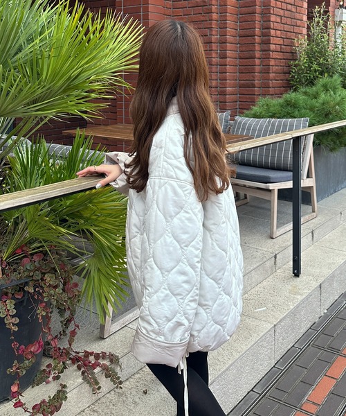 【セール】リバーシブルキルティングジャケット／【WEB/EC限定商品】（ブルゾン）｜Ambre Neige（アンブルネージュ）