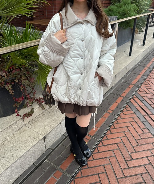 【セール】リバーシブルキルティングジャケット／【WEB/EC限定商品】（ブルゾン）｜Ambre Neige（アンブルネージュ）