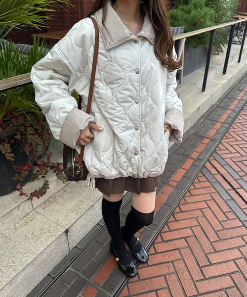 【セール】リバーシブルキルティングジャケット／【WEB/EC限定商品】（ブルゾン）｜Ambre Neige（アンブルネージュ）