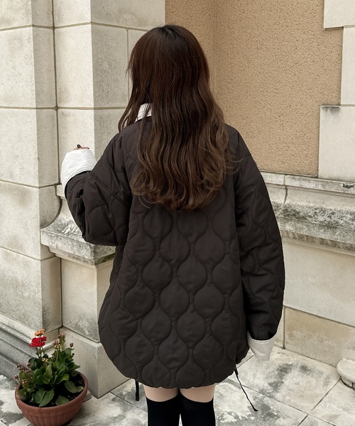 【セール】リバーシブルキルティングジャケット／【WEB/EC限定商品】（ブルゾン）｜Ambre Neige（アンブルネージュ）