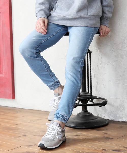 TopIsm(トップイズム)の「スーパーストレッチ ウエストシャーリングデニムジョガーパンツ(デニムパンツ・メンズ・ブラック/サックスブルー/ダークインディゴブルー/インディゴブルー/グレー/ライトグレー/ブルー・M/L/XL)」の5枚目の写真