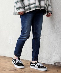 TopIsm（トップイズム）の「スーパーストレッチ ウエストシャーリングデニムジョガーパンツ（デニムパンツ）」