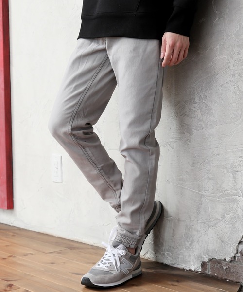 TopIsm(トップイズム)の「スーパーストレッチ ウエストシャーリングデニムジョガーパンツ(デニムパンツ・メンズ・ブラック/サックスブルー/ダークインディゴブルー/インディゴブルー/グレー/ライトグレー/ブルー・M/L/XL)」の3枚目の写真