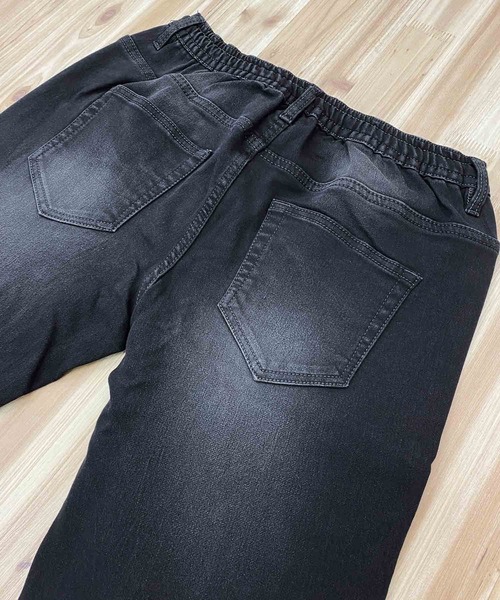 TopIsm(トップイズム)の「スーパーストレッチ ウエストシャーリングデニムジョガーパンツ(デニムパンツ・メンズ・ブラック/サックスブルー/ダークインディゴブルー/インディゴブルー/グレー/ライトグレー/ブルー・M/L/XL)」の20枚目の写真