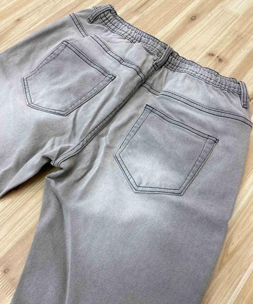 TopIsm(トップイズム)の「スーパーストレッチ ウエストシャーリングデニムジョガーパンツ(デニムパンツ・メンズ・ブラック/サックスブルー/ダークインディゴブルー/インディゴブルー/グレー/ライトグレー/ブルー・M/L/XL)」の22枚目の写真