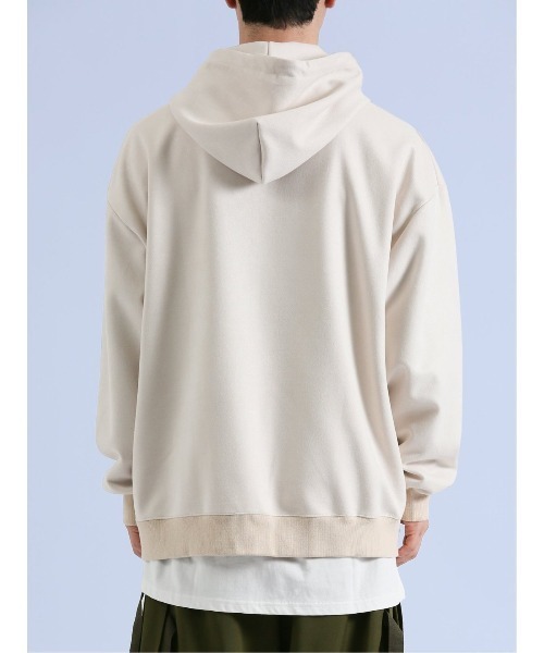 semantic design（セマンティックデザイン）の「【ストレッチ】セマンティックデザイン 刺繍プルパーカー（パーカー・メンズ・ベージュ/ホワイト/ブラック・LARGE/MEDIUM）」の10枚目の写真