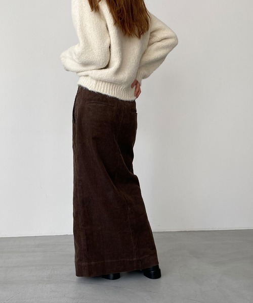 CANAL JEAN（キャナルジーン）の「RCW BLUE LABEL　コーデュロイロングスカート（スカート・レディース・ブラック/ブラウン・36/38）」の7枚目の写真