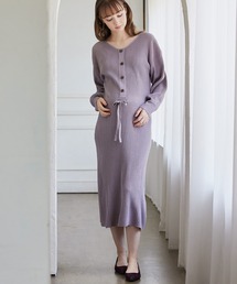 Rosemadame（ローズマダム）の「フロントボタンリブニットワンピース(マタニティ&授乳服）授乳口付き 授乳楽々 妊婦服 産前・産後対応（マタニティウェア/グッズ）」