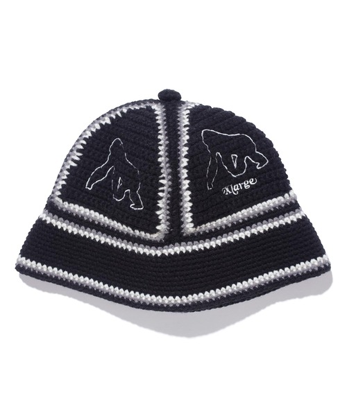 XLARGE（エクストララージ）の「CROCHET BELL HAT（ハット・メンズ・ネイビー/ブラック・L/M）」の2枚目の写真