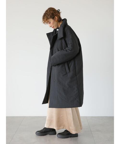 Lugnoncure(ルノンキュール)の「パディングスタンドカラーコート(その他アウター・レディース・カーキ/オフホワイト/ブラック・F)」の8枚目の写真