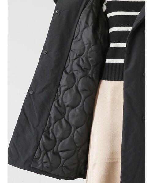 Lugnoncure(ルノンキュール)の「パディングスタンドカラーコート(その他アウター・レディース・カーキ/オフホワイト/ブラック・F)」の12枚目の写真