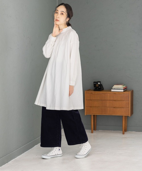 studio CLIP（スタディオクリップ）の「コーデュロイワイドパンツ[プチ・プラスサイズあり]（その他パンツ・レディース・ネイビー/ライトグレー/オフホワイト/ラベンダー・MEDIUM/LARGE/PF/ﾌﾘｰ(L)）」の18枚目の写真