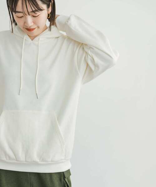 ITEMS URBANRESEARCH（アイテムズ アーバンリサーチ）の「ウラキモウフーディー（パーカー・レディース・カーキ/チャコールグレー/ホワイト・FREE）」の6枚目の写真