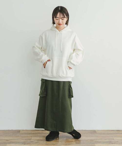 ITEMS URBANRESEARCH（アイテムズ アーバンリサーチ）の「ウラキモウフーディー（パーカー・レディース・カーキ/チャコールグレー/ホワイト・FREE）」の7枚目の写真