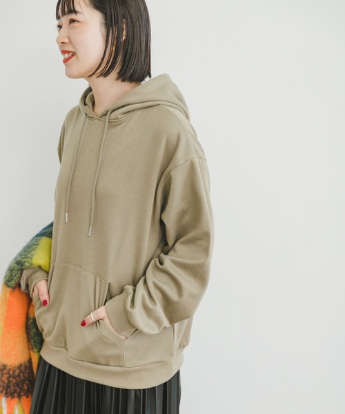 ITEMS URBANRESEARCH（アイテムズ アーバンリサーチ）の「ウラキモウフーディー（パーカー・レディース・カーキ/チャコールグレー/ホワイト・FREE）」の9枚目の写真