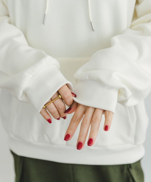 ITEMS URBANRESEARCH（アイテムズ アーバンリサーチ）の「ウラキモウフーディー（パーカー・レディース・カーキ/チャコールグレー/ホワイト・FREE）」の22枚目の写真