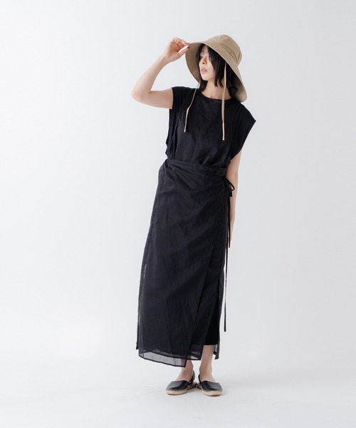 WHYTO.(ホワイト)の「「WHYTO./ホワイト」ラップコンビドレス(ワンピース・レディース・ライトイエロー/ブラック・36/38)」の2枚目の写真