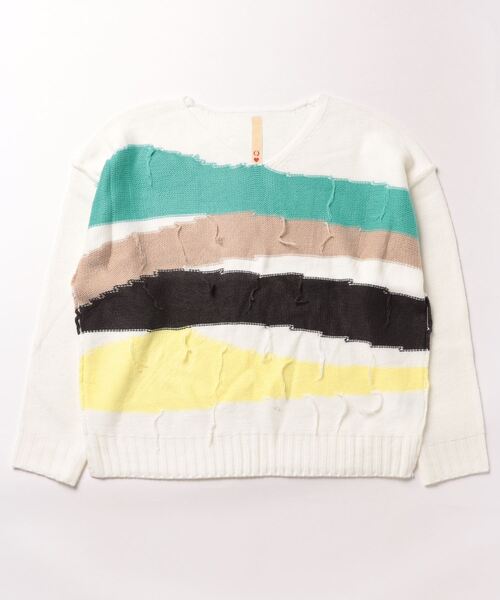 Q（キュー）の「4色ニュアンスカラーニット（ニット/セーター・レディース・ブラック/ホワイト・MEDIUM）」の18枚目の写真