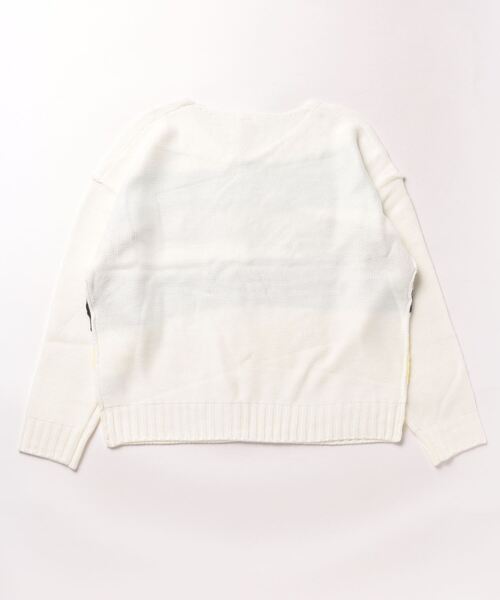 Q（キュー）の「4色ニュアンスカラーニット（ニット/セーター・レディース・ブラック/ホワイト・MEDIUM）」の19枚目の写真