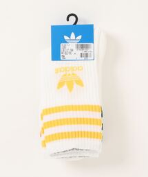adidas | adidas アディダス U MID CUT CREW SOCKS 3Pソックス IU2661 WHT/BGLD/ORG(ソックス/靴下)