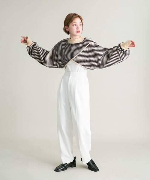 KBF（ケイビーエフ）の「カットソースラックスパンツ（その他パンツ・レディース・イエロー/オフホワイト/ブルー・ONE）」の8枚目の写真