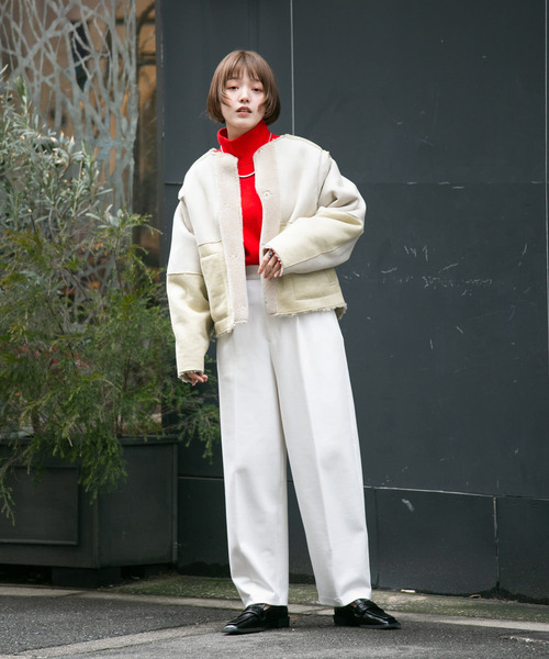 KBF（ケイビーエフ）の「カットソースラックスパンツ（その他パンツ・レディース・イエロー/オフホワイト/ブルー・ONE）」の11枚目の写真