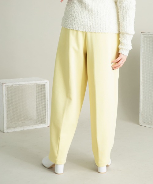 KBF（ケイビーエフ）の「カットソースラックスパンツ（その他パンツ・レディース・イエロー/オフホワイト/ブルー・ONE）」の14枚目の写真