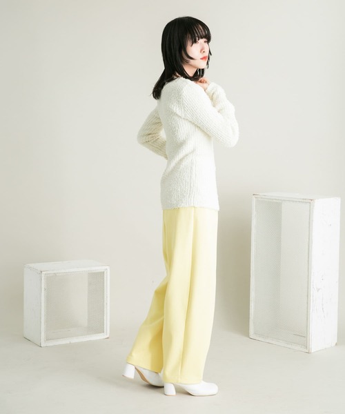 KBF（ケイビーエフ）の「カットソースラックスパンツ（その他パンツ・レディース・イエロー/オフホワイト/ブルー・ONE）」の16枚目の写真