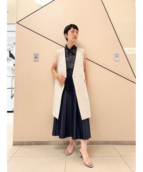 DRESSTERIOR(ドレステリア)の「◆【洗える】デニムナロープリーツ(スカート・レディース・ネイビー・38/34/36/40)」の10枚目の写真