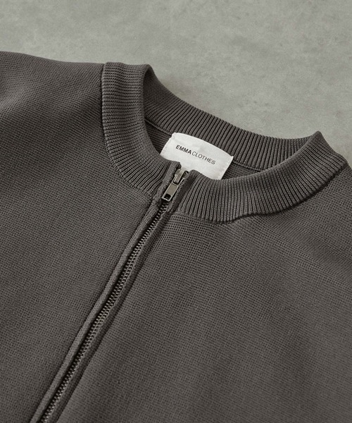 EMMA CLOTHES(エマクローズ)の「ガーターニット ノーカラージップカーディガン(カーディガン/ボレロ・メンズ・ダークグレー/ネイビー/ブラック/モカ・L/M)」の17枚目の写真