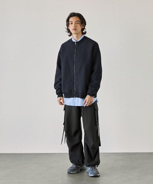 ガーターニット ノーカラージップカーディガン（カーディガン/ボレロ