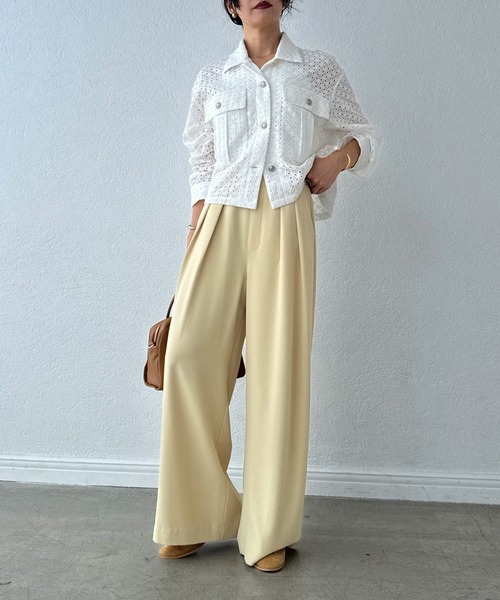 RILATO リラート　ワイドパンツ　総柄　ゆったり　リラックス　ベージュ　38 楽天市場】【全品18％OFFクーポン配布中 19日19:59迄】共布