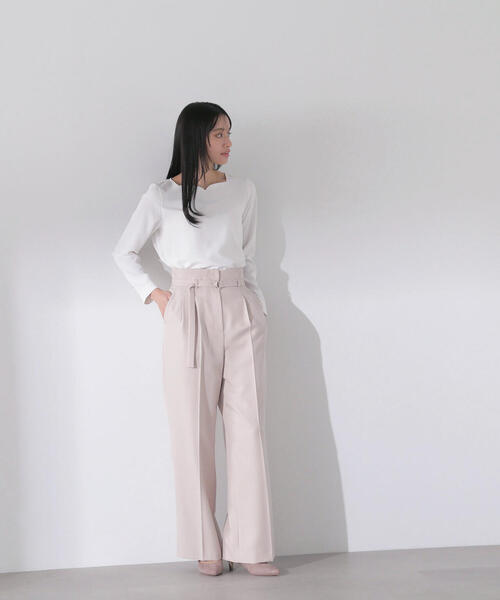 NATURAL BEAUTY BASIC（ナチュラルビューティーベーシック）の「◇＜パウダリーツイルシリーズ＞タックワイドパンツ（その他パンツ・レディース・ベージュ/グレー/オフホワイト・SMALL/MEDIUM）」の17枚目の写真